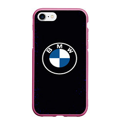 Чехол iPhone 7/8 матовый BMW, цвет: 3D-малиновый