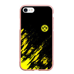 Чехол iPhone 7/8 матовый BORUSSIA, цвет: 3D-светло-розовый