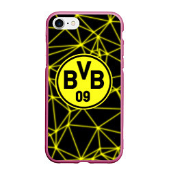 Чехол iPhone 7/8 матовый BORUSSIA, цвет: 3D-малиновый