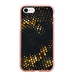 Чехол iPhone 7/8 матовый Black gold, цвет: 3D-светло-розовый