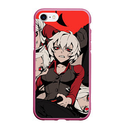 Чехол iPhone 7/8 матовый ANIME, цвет: 3D-малиновый