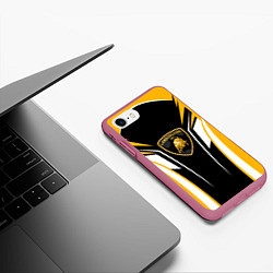 Чехол iPhone 7/8 матовый Ламборгини Форма, цвет: 3D-малиновый — фото 2