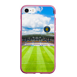 Чехол iPhone 7/8 матовый FC INTER, цвет: 3D-малиновый