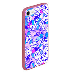Чехол iPhone 7/8 матовый MARSHMELLO, цвет: 3D-малиновый — фото 2