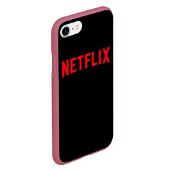 Чехол iPhone 7/8 матовый NETFLIX, цвет: 3D-малиновый — фото 2