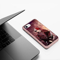 Чехол iPhone 7/8 матовый Шото Тодороки, цвет: 3D-светло-розовый — фото 2