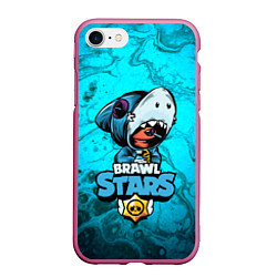 Чехол iPhone 7/8 матовый BRAWL STARS LEON SHARK