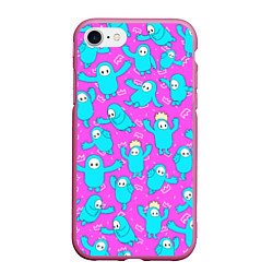 Чехол iPhone 7/8 матовый Fall guys Pink, цвет: 3D-малиновый