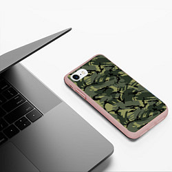 Чехол iPhone 7/8 матовый Камуфляж, цвет: 3D-светло-розовый — фото 2