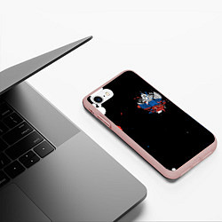 Чехол iPhone 7/8 матовый Герб, цвет: 3D-светло-розовый — фото 2