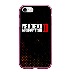 Чехол iPhone 7/8 матовый RED DEAD REDEMPTION 2, цвет: 3D-малиновый