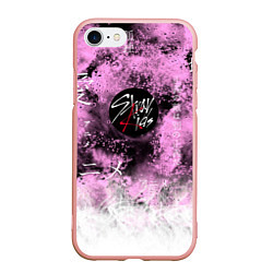 Чехол iPhone 7/8 матовый Stray kids, цвет: 3D-светло-розовый