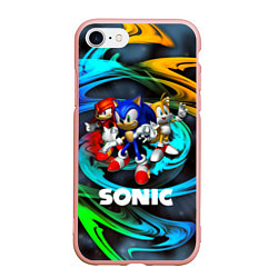 Чехол iPhone 7/8 матовый SONIC TRIO