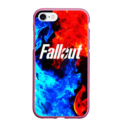 Чехол iPhone 7/8 матовый FALLOUT ФЭЛЛАУТ, цвет: 3D-малиновый