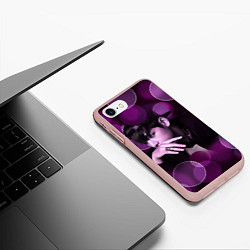 Чехол iPhone 7/8 матовый BTS, цвет: 3D-светло-розовый — фото 2