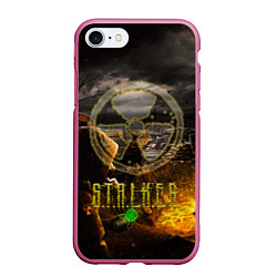 Чехол iPhone 7/8 матовый Stalker 2, цвет: 3D-малиновый