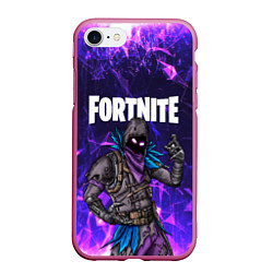 Чехол iPhone 7/8 матовый FORTNITE x RAVEN, цвет: 3D-малиновый