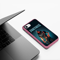Чехол iPhone 7/8 матовый Street Serpent Fortnite, цвет: 3D-малиновый — фото 2