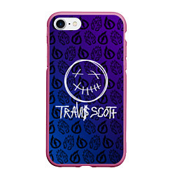 Чехол iPhone 7/8 матовый TRAVIS SCOTT, цвет: 3D-малиновый