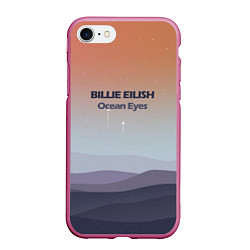 Чехол iPhone 7/8 матовый Billie Eilish, цвет: 3D-малиновый