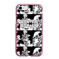 Чехол iPhone 7/8 матовый Hunter x Hunter, цвет: 3D-малиновый