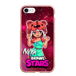 Чехол iPhone 7/8 матовый Nita Brawl Stars, цвет: 3D-светло-розовый