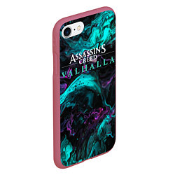 Чехол iPhone 7/8 матовый Assassins Creed Valhalla, цвет: 3D-малиновый — фото 2