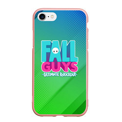 Чехол iPhone 7/8 матовый FALL GUYS, цвет: 3D-светло-розовый