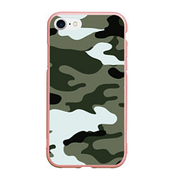 Чехол iPhone 7/8 матовый Camouflage 2, цвет: 3D-светло-розовый