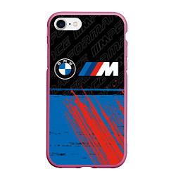 Чехол iPhone 7/8 матовый BMW БМВ, цвет: 3D-малиновый