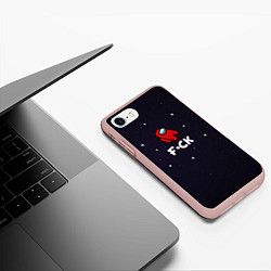 Чехол iPhone 7/8 матовый Among Us, цвет: 3D-светло-розовый — фото 2