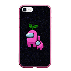 Чехол iPhone 7/8 матовый Among us Pink kid Pink, цвет: 3D-малиновый