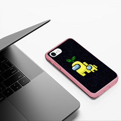 Чехол iPhone 7/8 матовый Among us Yellow kid Yellow, цвет: 3D-баблгам — фото 2
