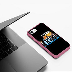 Чехол iPhone 7/8 матовый 2020 не спасти, цвет: 3D-малиновый — фото 2