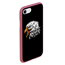 Чехол iPhone 7/8 матовый Орёл, цвет: 3D-малиновый — фото 2