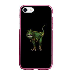Чехол iPhone 7/8 матовый Тираннозавр Рекс, цвет: 3D-малиновый