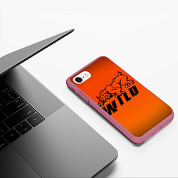 Чехол iPhone 7/8 матовый WildДикий, цвет: 3D-малиновый — фото 2
