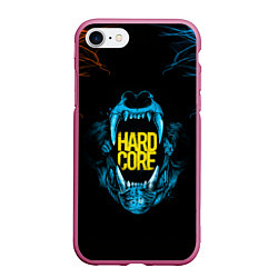 Чехол iPhone 7/8 матовый HARD CORE, цвет: 3D-малиновый