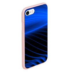 Чехол iPhone 7/8 матовый Неоновые лучи, цвет: 3D-светло-розовый — фото 2