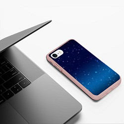 Чехол iPhone 7/8 матовый Звездное небо, цвет: 3D-светло-розовый — фото 2