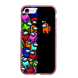 Чехол iPhone 7/8 матовый Among us, цвет: 3D-малиновый