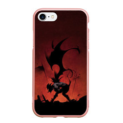Чехол iPhone 7/8 матовый Asta demon, цвет: 3D-светло-розовый