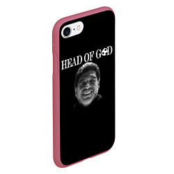 Чехол iPhone 7/8 матовый Диего Марадона, цвет: 3D-малиновый — фото 2