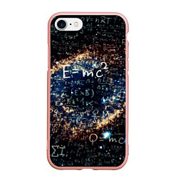 Чехол iPhone 7/8 матовый Формула Вселенной, цвет: 3D-светло-розовый