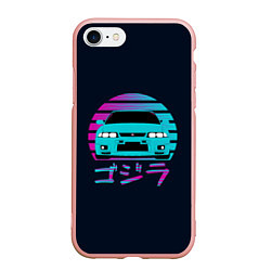 Чехол iPhone 7/8 матовый Skyline R33, цвет: 3D-светло-розовый