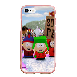 Чехол iPhone 7/8 матовый Южный Парк South Park, цвет: 3D-светло-розовый