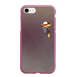 Чехол iPhone 7/8 матовый Покемон, цвет: 3D-малиновый
