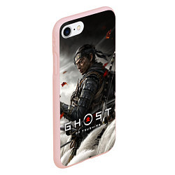 Чехол iPhone 7/8 матовый Ghost of Tsushima, цвет: 3D-светло-розовый — фото 2