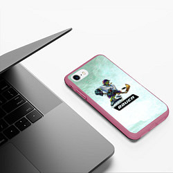 Чехол iPhone 7/8 матовый BAUER, цвет: 3D-малиновый — фото 2