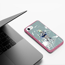 Чехол iPhone 7/8 матовый Genshin Impact, цвет: 3D-малиновый — фото 2